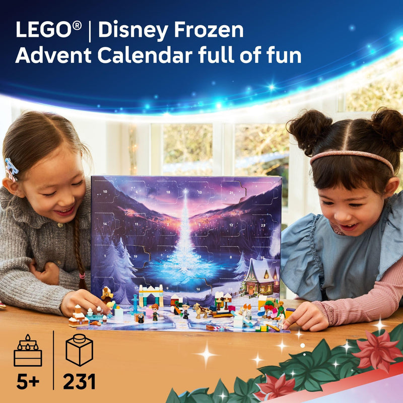 LEGO Disney Frozen Advent Calendar 2025 Kids Toy - Holiday Countdown Playset for Boys & Girls, Ages 5+ - Ana & Elsa Minidolls & Buildable Surprises - Disney Princess Gift for Christmas