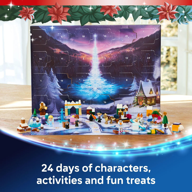 LEGO Disney Frozen Advent Calendar 2025 Kids Toy - Holiday Countdown Playset for Boys & Girls, Ages 5+ - Ana & Elsa Minidolls & Buildable Surprises - Disney Princess Gift for Christmas