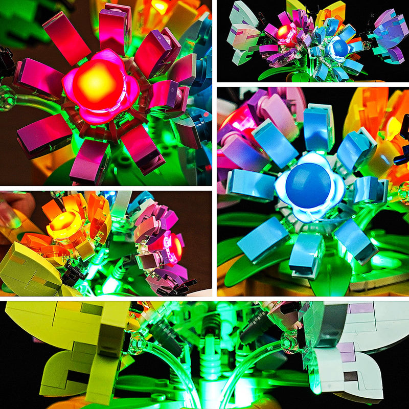 Brickshining LED Lighting Compatible with Lego Creator 3 in 1 Flowers in Watering Can, Light Kit Compatible with Lego 31149, Giving Light to Model, NOT Included The Model Set（Customized Version）