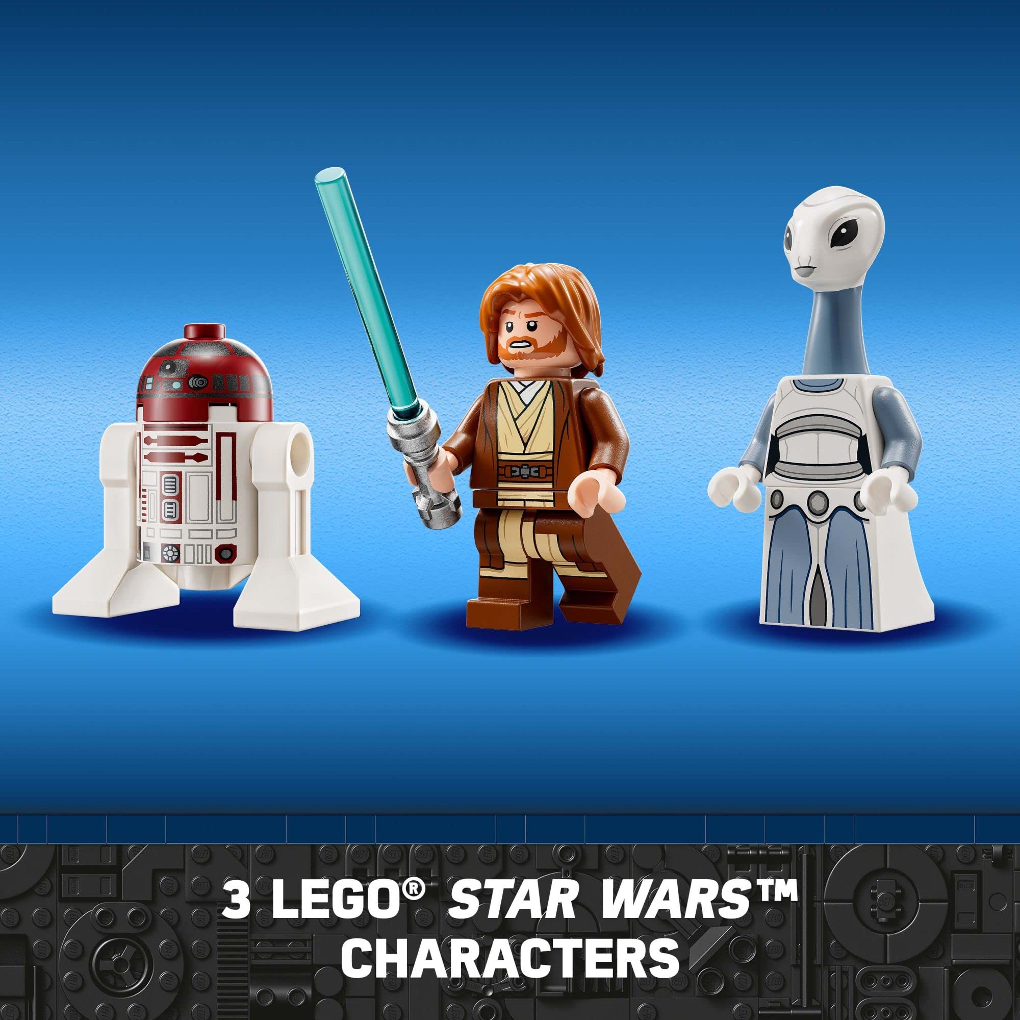 LEGO Star Wars OBI-Wan Kenobi's Jedi Starfighter 75333 Building Toy Set - Features Minifigures, Lightsaber, Clone Starship from Attack of The Clones, Great Gift for Kids, Boys, and Girls Ages 7