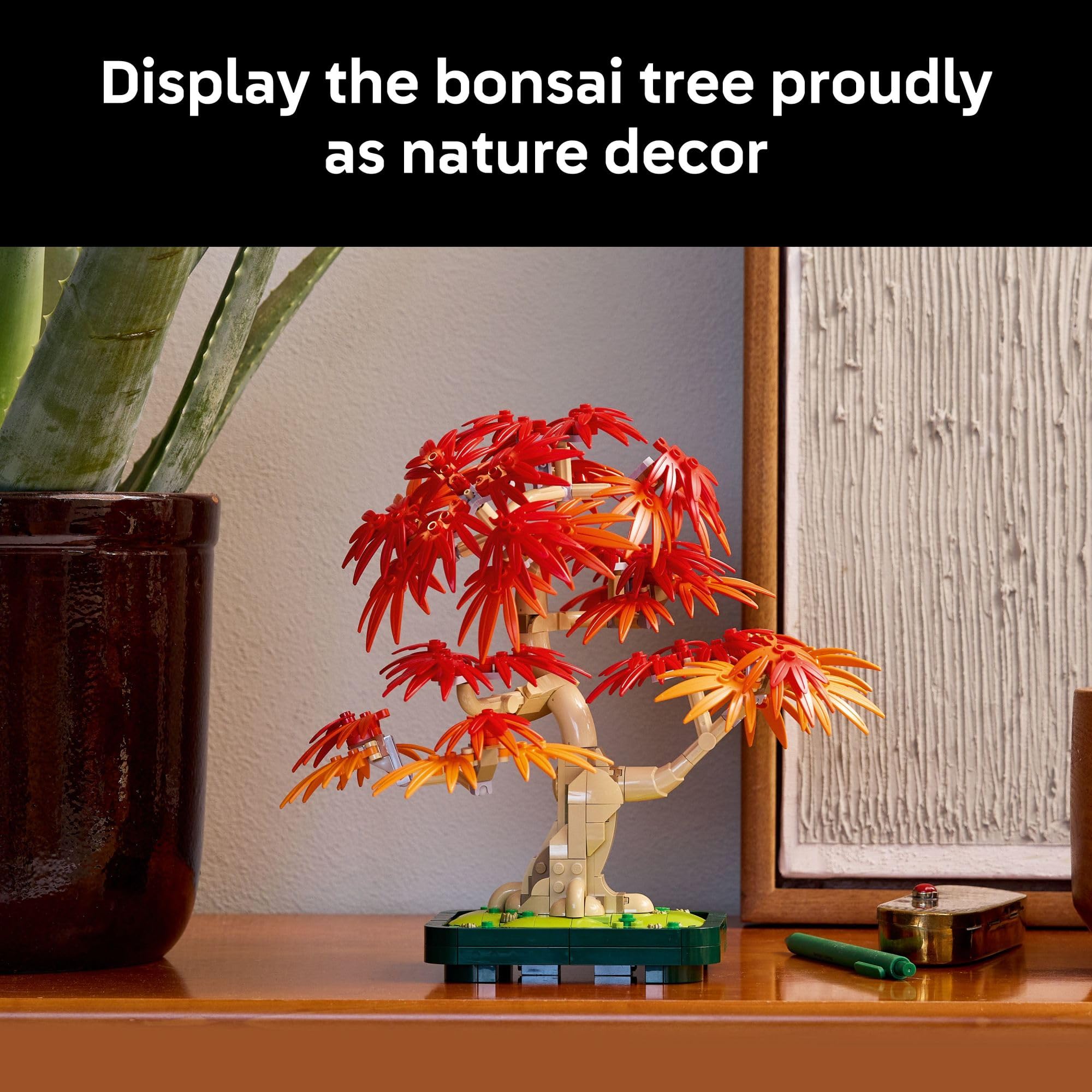 LEGO Botanicals Japanese Red Maple Bonsai Tree Building Kit for Adults 18+ - Unique Home Decor DIY for Room or Office