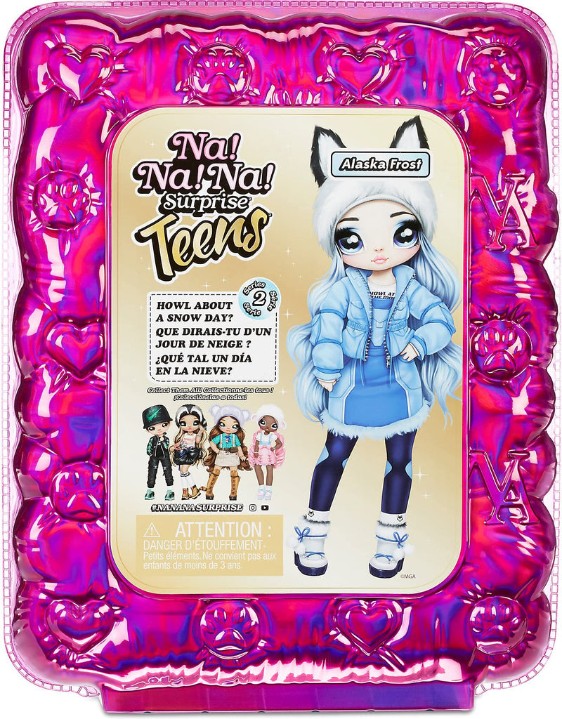 Na! Na! Na! Surprise Teens 11" Fashion Doll Alaska Frost, Soft, Poseable, Blue Hair, Adorable Animal-Inspired Wolf Hat Outfit & Accessories, Gift for Kids, Toy for Girls & Boys Ages 5 6 7 8+ Years