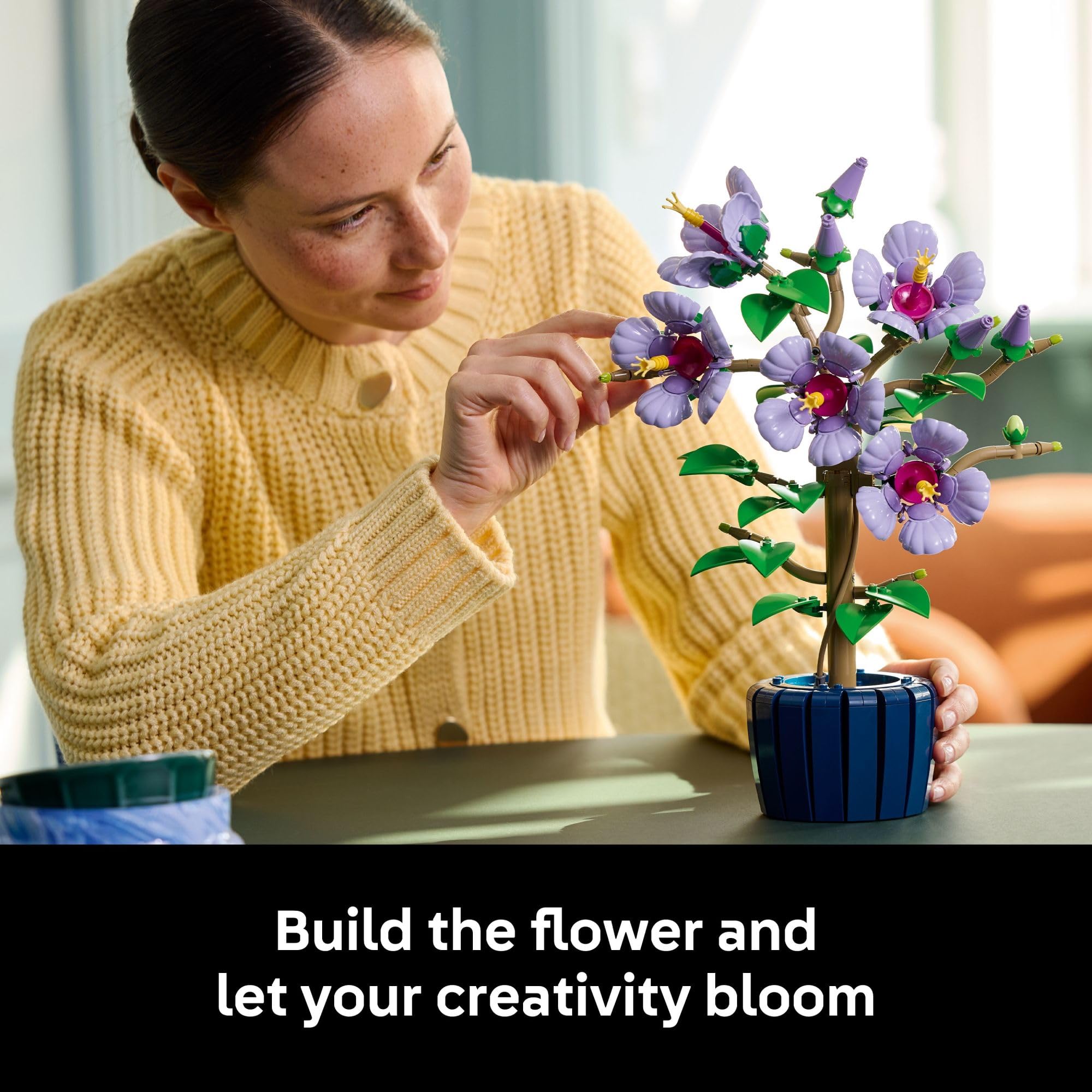 LEGO Botanicals Hibiscus Flower Building Set - Artificial Plant & Flower Building Blocks for Women & Men, Ages 18+