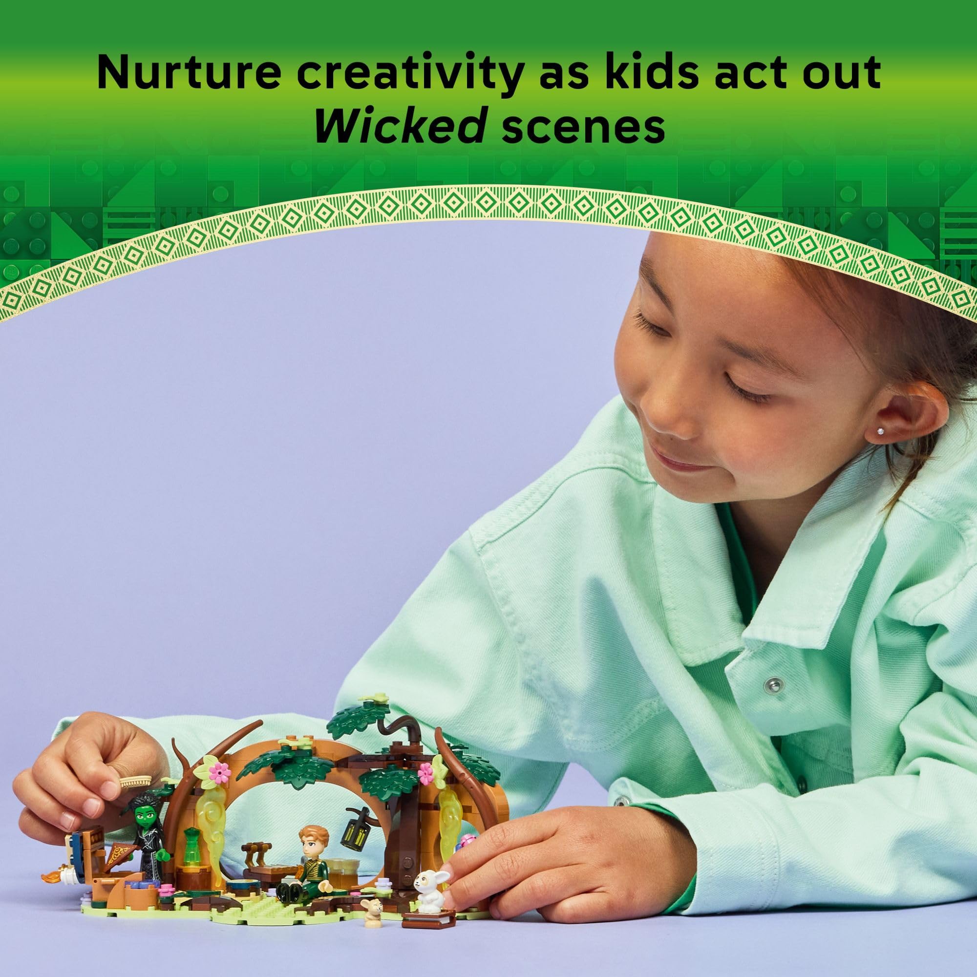 LEGO Wicked Elphaba’s Retreat Building Toy - Elphaba & Fiyero Toy Figures and Playset with Forest Friends - Pretend Play Building Blocks for Kids, Ages 7+