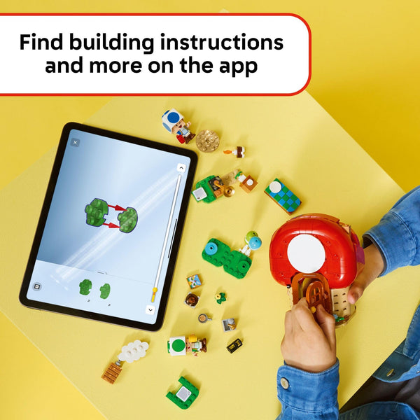 LEGO Super Mario Party at Toad’s House Building Toy  - Kids Building Blocks with Digital Action & 2 Toad Toy Figures - Gift Idea for Birthdays - 72041