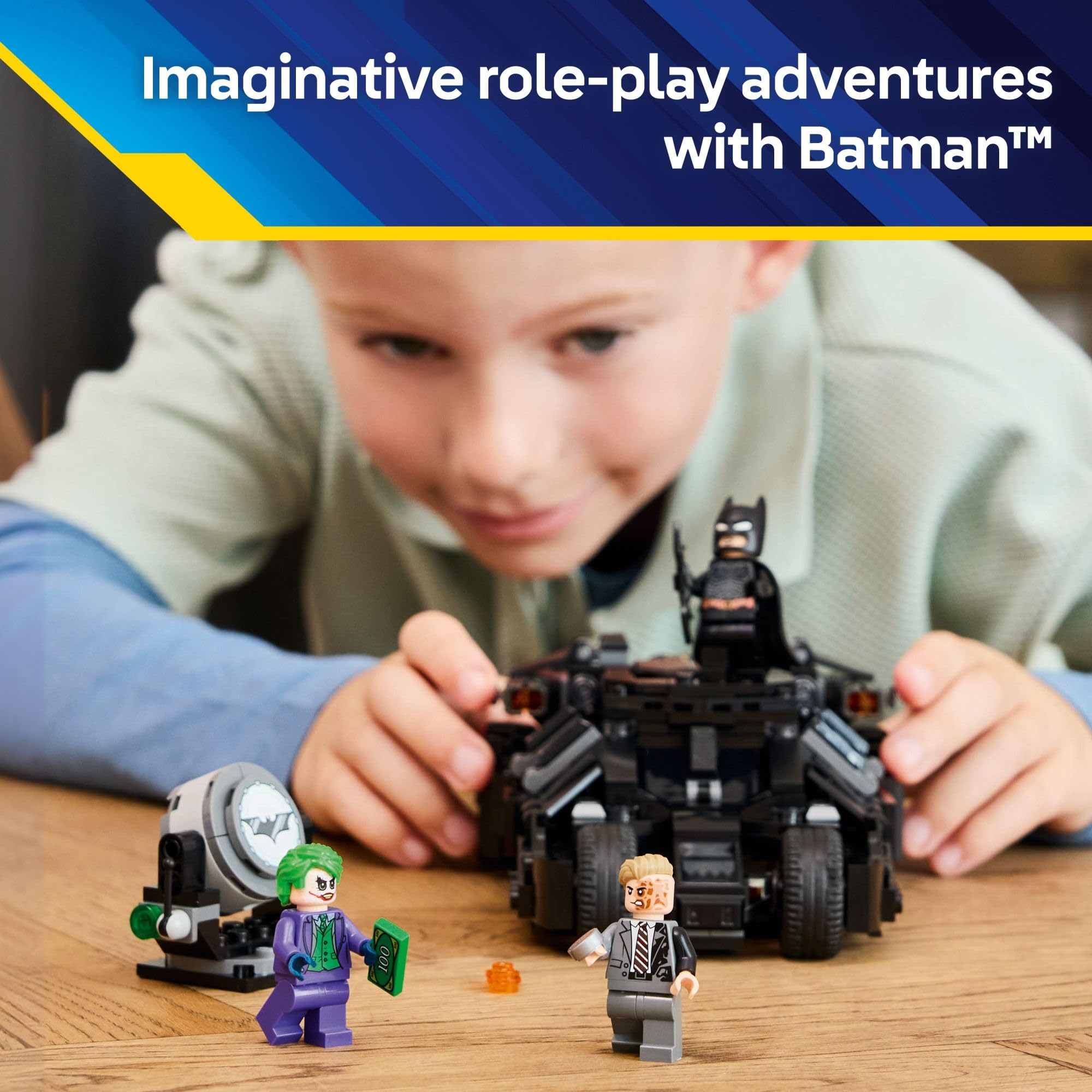LEGO DC Batman Tumbler vs. Two-Face & The Joker Toy Building Set - Superhero Batmobile Toy from The Dark Knight for Kids, Boys and Girls, Ages 8+