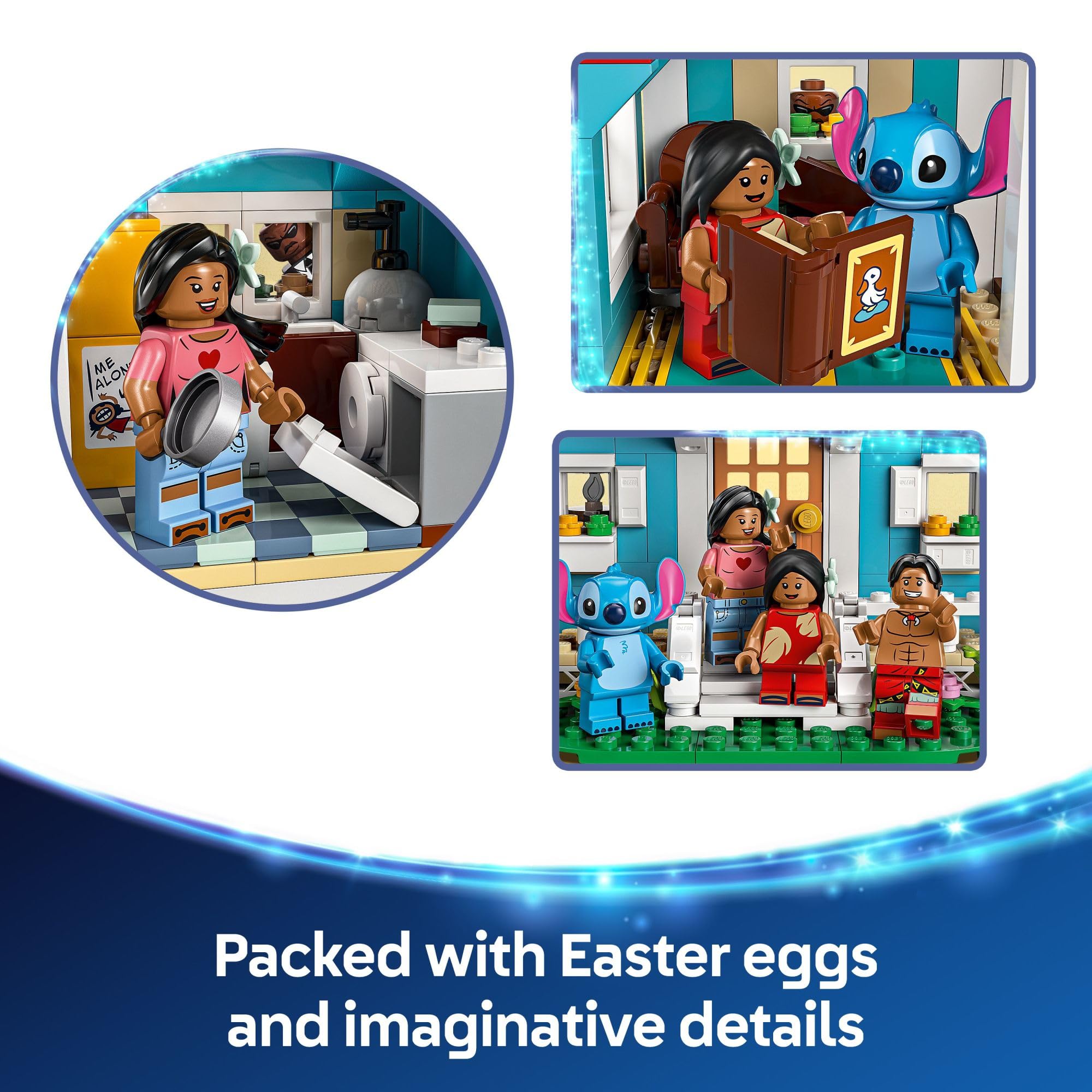 LEGO Disney Lilo and Stitch Beach House Toy - Building Playset for Kids, Girls and Boys, Ages 9+ - Includes 5 Minifigures - Disney Gift Idea for Fans of Lilo & Stitch Movie