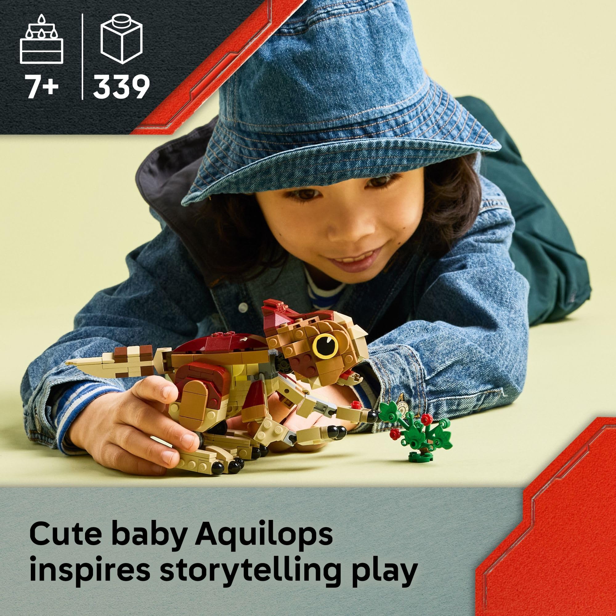 LEGO Jurassic World Baby Dinosaur Dolores: Aquilops Kids Toy - Educational and Learning Toy for Girls & Boys, Ages 7+ - Pretend Play Gift Idea for Birthdays - 76970