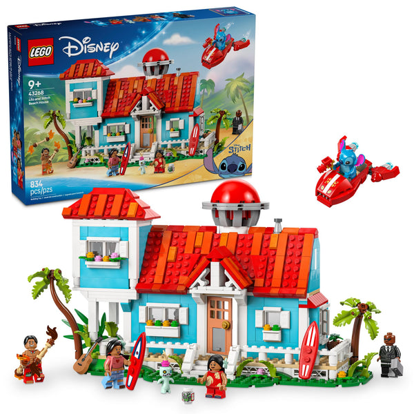 LEGO Disney Lilo and Stitch Beach House Toy - Building Playset for Kids, Girls and Boys, Ages 9+ - Includes 5 Minifigures - Disney Gift Idea for Fans of Lilo & Stitch Movie