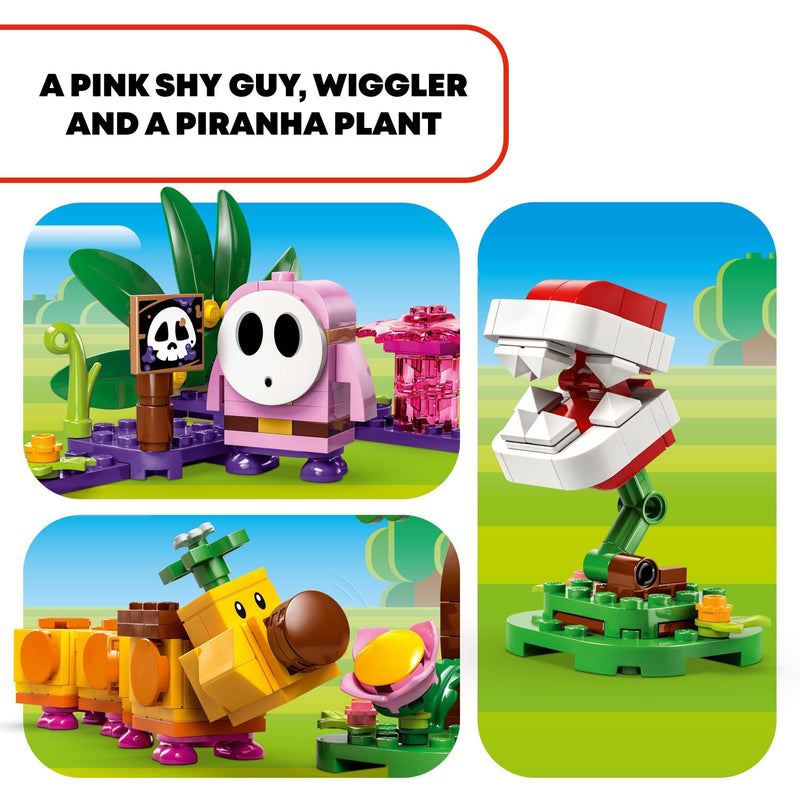 LEGO Super Mario Soda Jungle Maker Set, Customizable Nintendo Birthday Gift, Mario Playset for Kids, Pink Shy Guy and a Wiggler, Jungle Toys for Boys, Girls and Any Gamers Ages 7 and Up, 71434