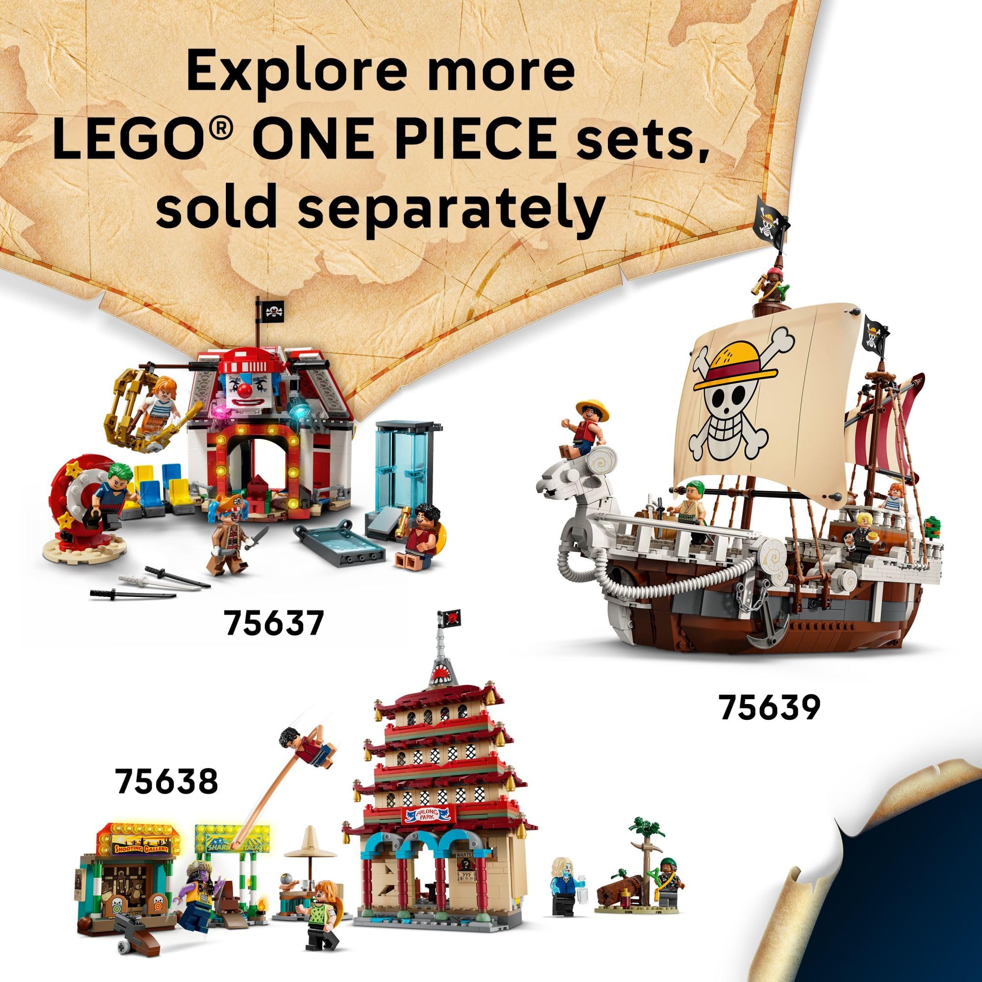 LEGO ONE Piece Windmill Village Hut Building Blocks - Pretend Play Building Toy for Boys & Girls, Ages 8+ - Toy Figures & Playset for Anime Fans - Gift Idea for Birthdays - 75636