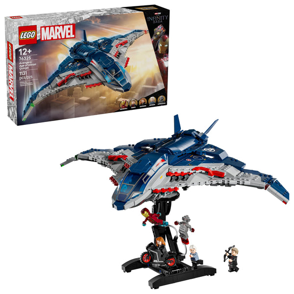 LEGO Marvel Avengers: Age of Ultron Quinjet - Kids Toy for Boys and Girls, Ages 12+ - Avengers Toy with 5 Marvel Action Figures - Collectible Decor & Playset - Gift Idea for Birthdays - 76325