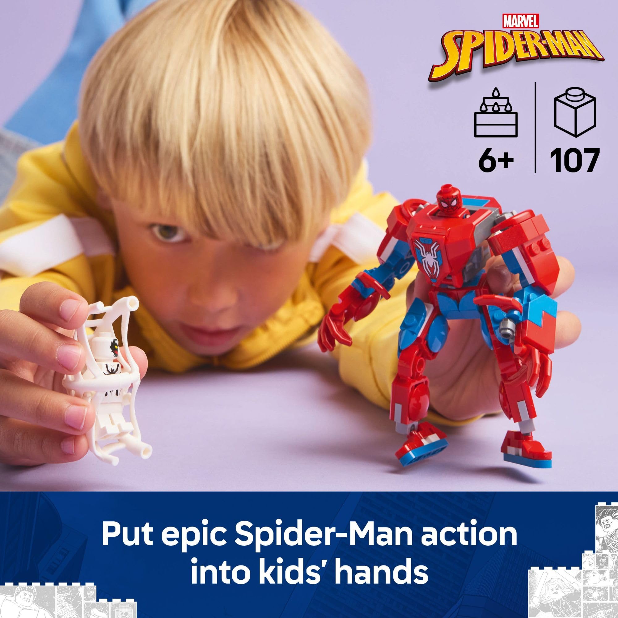 LEGO Marvel Spider-Man Mech vs. Anti-Venom Building Toy Set - Spider-Man Toy for Kids, Boys and Girls, Ages 6+ - Buildable Action Figure