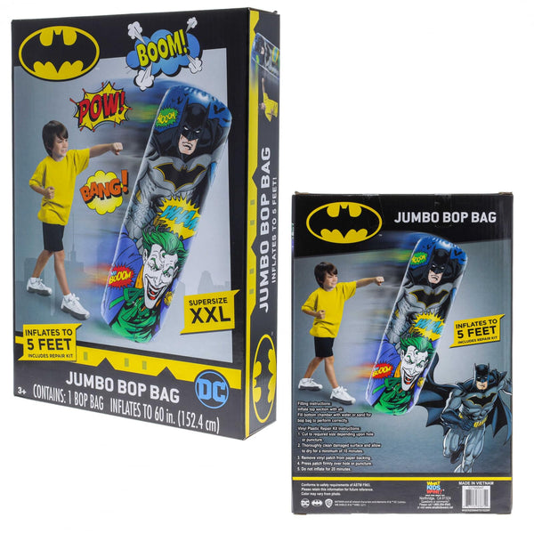 Batman Jumbo Bop Bag Kids Super Size Punching Bag 5ft Tall Boys Age 3 and Up