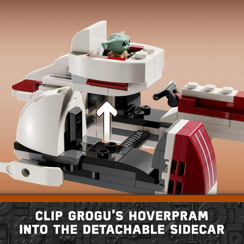 LEGO Star Wars BARC Speeder Escape, Mandalorian Toy Building Set for Kids, May The 4th Be with You Decoration with Kelleran Beq and Grogu, Star Wars Toy for Boys, Girls and Fans Ages 8 and Up, 75378