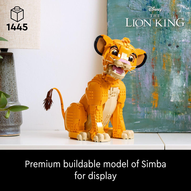 LEGO Disney Young Simba The Lion King Building Sets for Adults - Buildable Disney Figurine for Display, Ages 18+ - DIY Kits & Crafts for Fans of Movie - Collectible Disney Birthday Gift - 43247