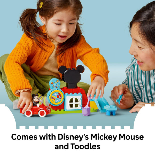 LEGO DUPLO Disney Mickey Mouse Clubhouse & Car Building Kit - Color Sorting Sensory Toy with Spinning Wheel - Toy for Toddlers, Girls, and Boys, Ages 2+ - Birthday Gift for Preschoolers - 10454