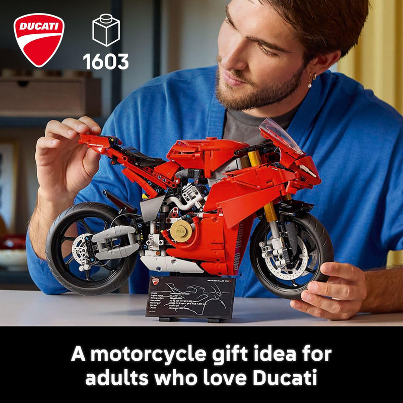 LEGO Technic Ducati Panigale V4 S Motorcycle Toy - Building Set for Adults, Men & Women, Ages 18+