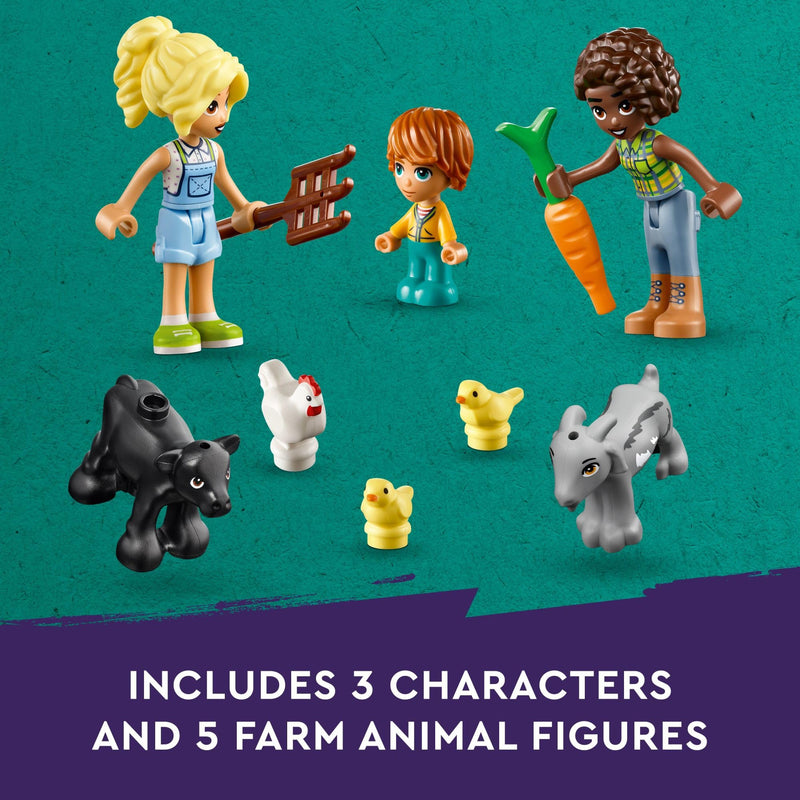 LEGO Friends Farm Animal Sanctuary and Tractor Toy, Gift Idea for Kids, Girls and Boys Ages 6 and Up, Farm Toy Playset with 3 Mini-Doll Characters and 5 Farm Animal Toys Including a Baby Cow, 42617