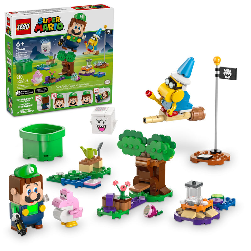 LEGO Super Mario Super Mario Adventures with Interactive Luigi Toy - Building Toys for Kids, Boys & Girls, Ages 6+ - Nintendo Gift Idea for Christmas with 4 Figures - 71440