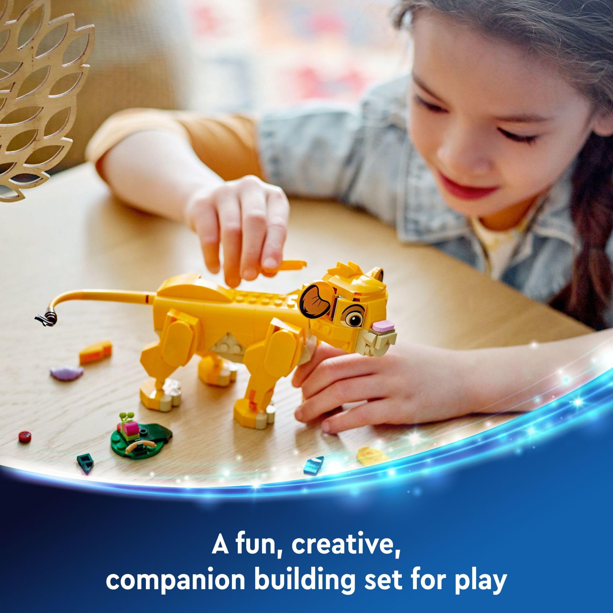LEGO Disney Simba The Lion King Cub Building Toy - Collectible Play & Display Set - 6 Year Old Girl & Boy Birthday Gift - Detailed Model of Disney Simba