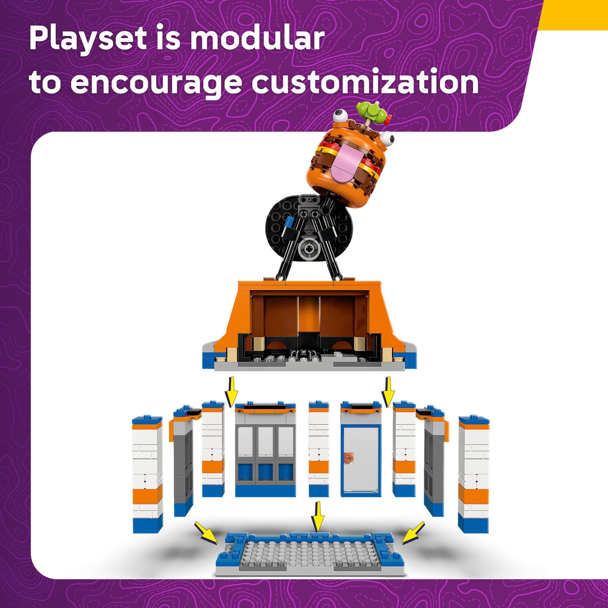 LEGO Fortnite Durrr Burger Restaurant Kids Toy - Video Game Building Set for Boys & Girls, Ages 10+ - Fortnight Minifigures Beach Boss, Grimy, and More -