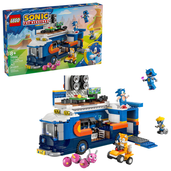 LEGO Sonic The Hedgehog Team Sonic Command Truck Building Toy - Pretend Play Vehicle W/5 Figures for Boys & Girls, Ages 8+ - Toy Building Blocks for Kids