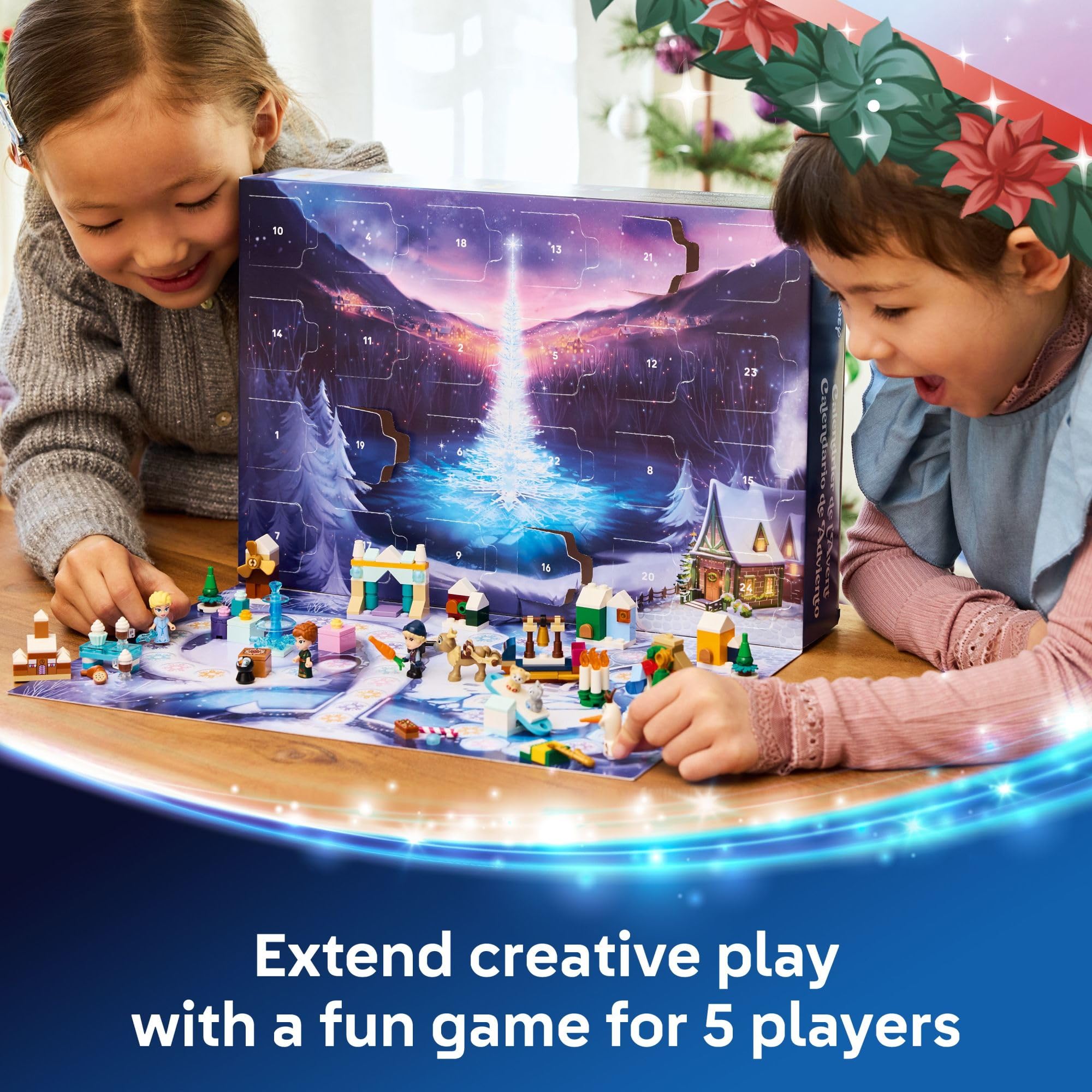 LEGO Disney Frozen Advent Calendar 2025 Kids Toy - Holiday Countdown Playset for Boys & Girls, Ages 5+ - Ana & Elsa Minidolls & Buildable Surprises - Disney Princess Gift for Christmas