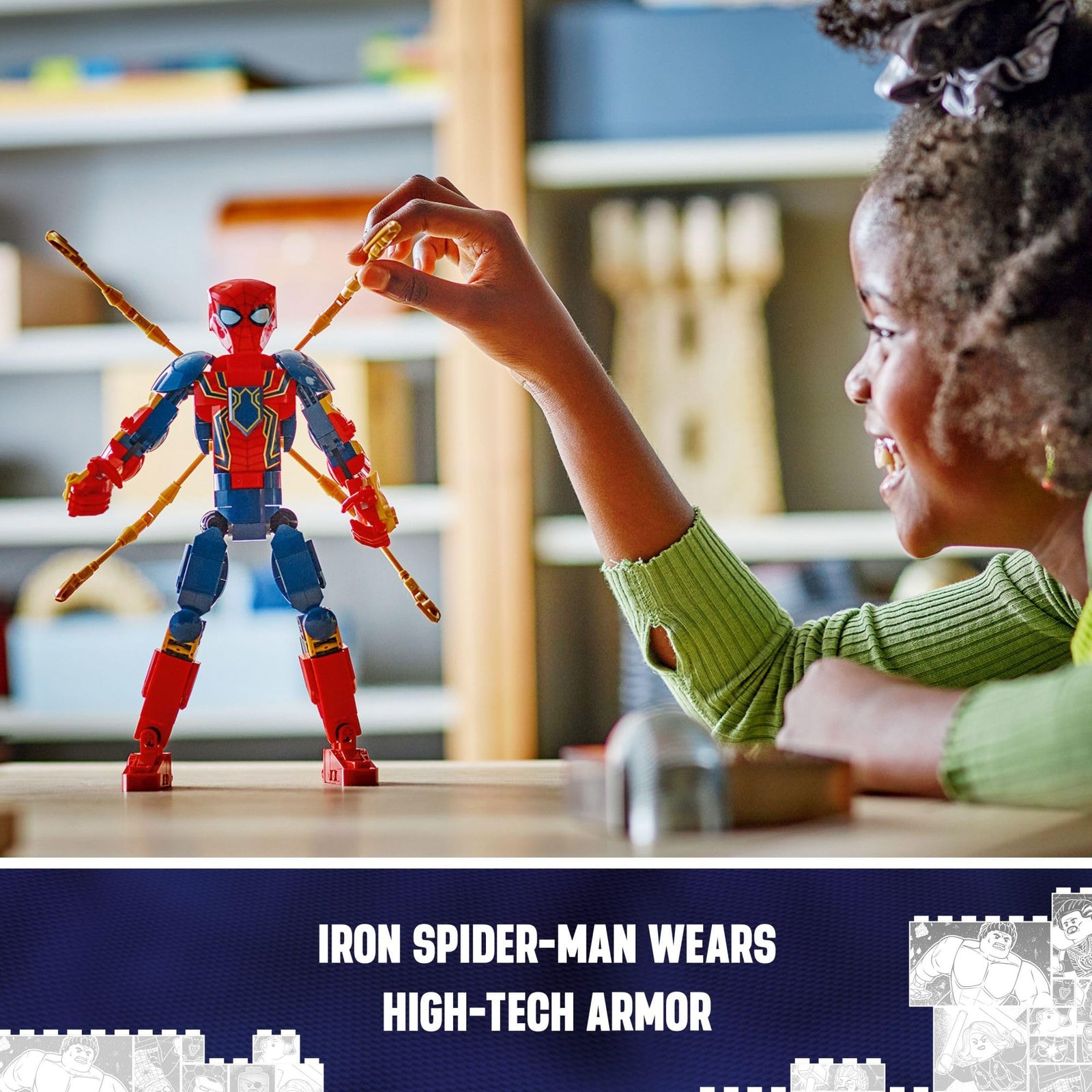 LEGO Marvel Iron Spider-Man Construction Figure, Super Hero