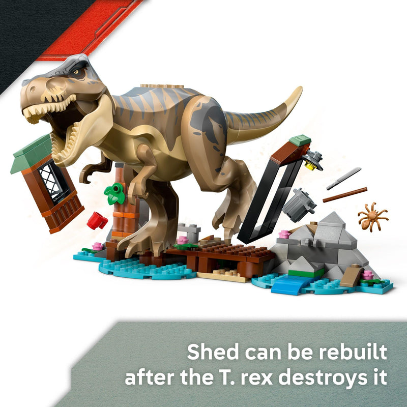LEGO Jurassic World T. rex River Escape - Dinosaur Toy for Kids, Boys, and Girls, Ages 5-7 - Jurassic World Toy Boat Minifigures - Creative Dinosaur Gift for Movie Fans