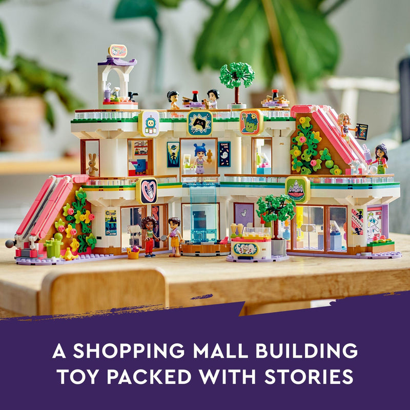 LEGO Friends Heartlake City Shopping Mall Toy, Building Kit with Mini-Doll Accessories for Kids to Build Social Skills and Play Together, Gift Set for 8 Year Old Kids, Girls and Boys, 42604