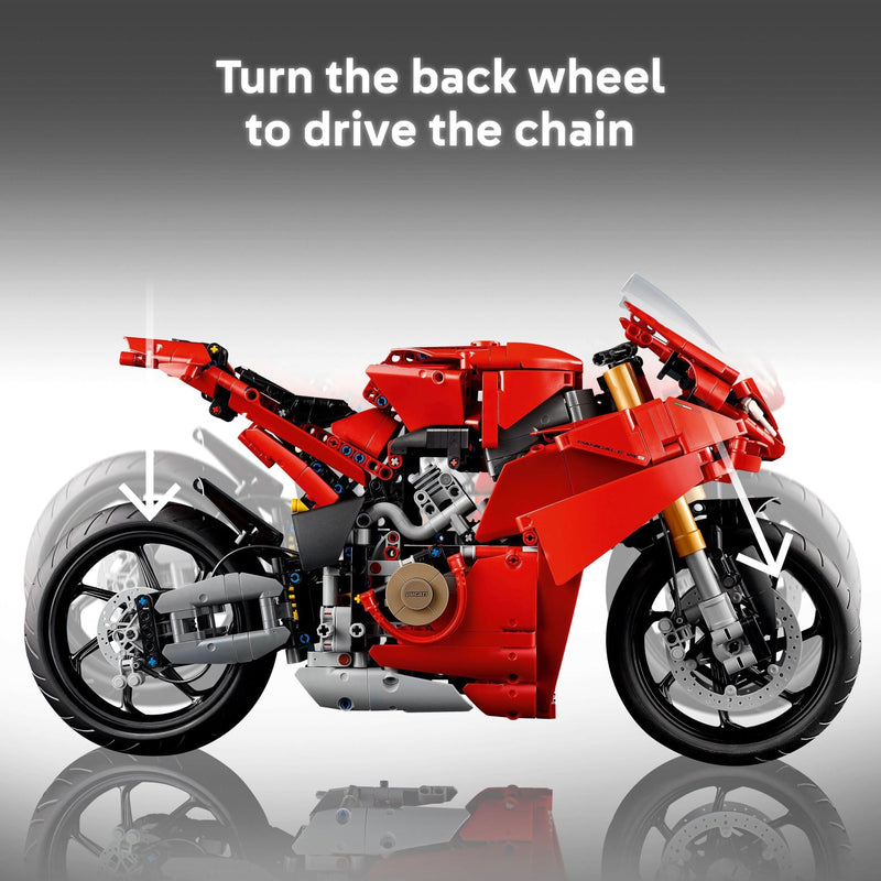 LEGO Technic Ducati Panigale V4 S Motorcycle Toy - Building Set for Adults, Men & Women, Ages 18+