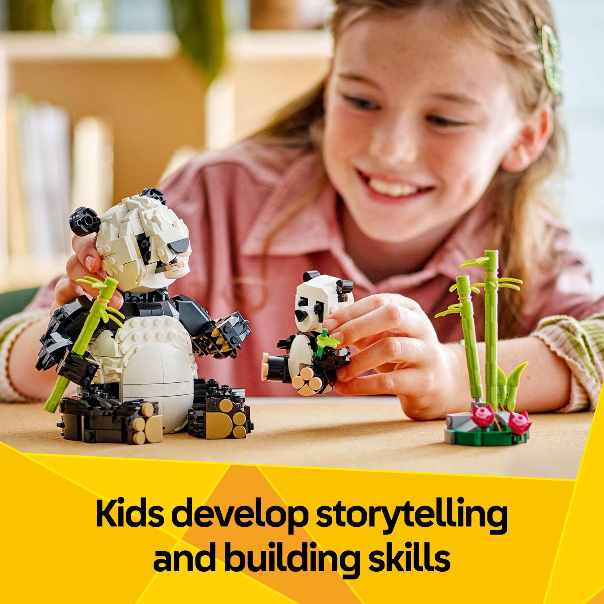 LEGO Creator 3 in 1 Wild Animals Panda Family - Building Toy Kit for Kids with 3 Building Options, Panda, Penguin, or Orca - 8 Year Old Girl & Boy Birthday Gifts