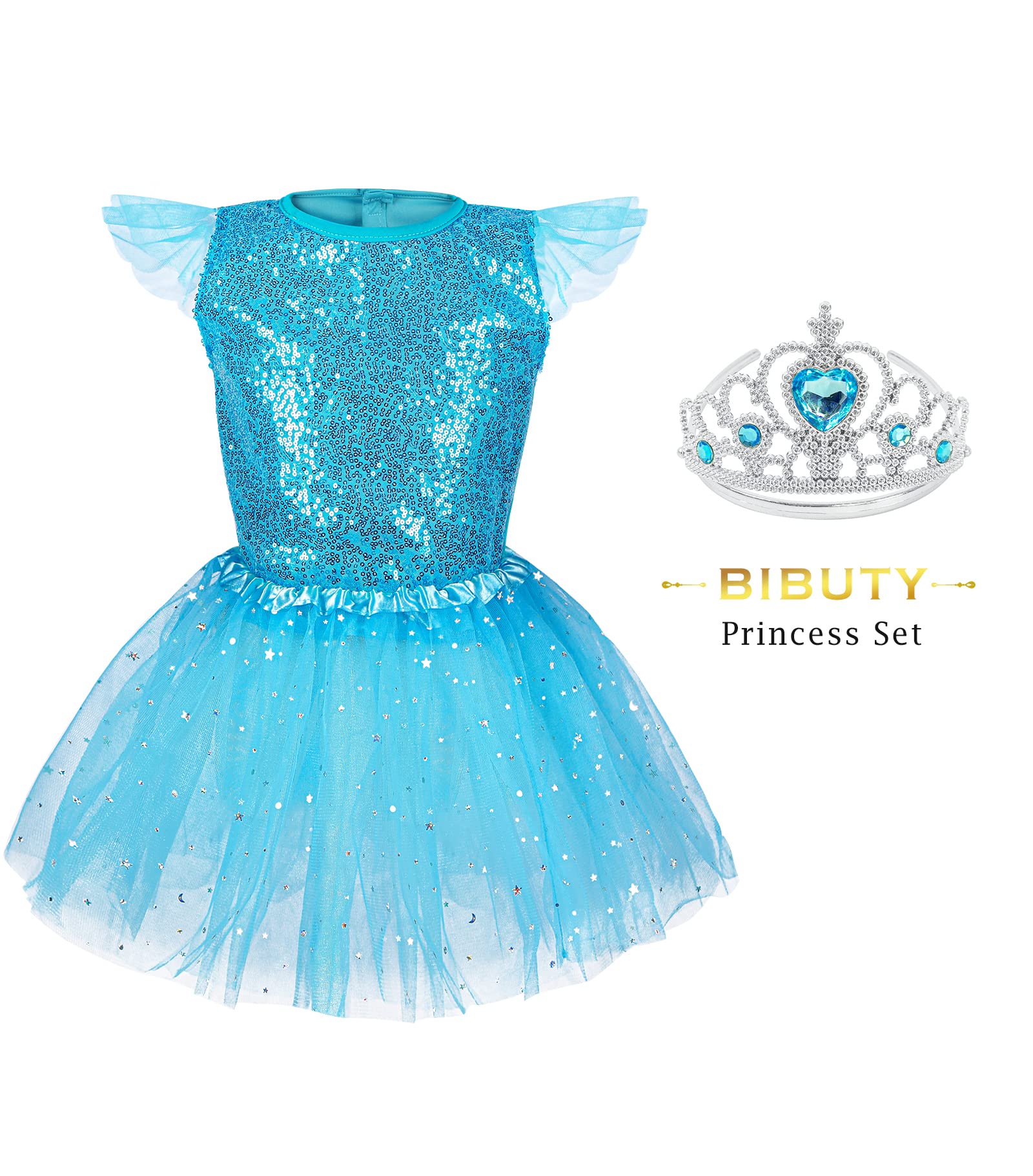 Bibuty Princess Dresses for Girls Dress Up Clothes Trunk, Pretend Play Costumes with 4 Sets of PrincesDresses/Wing/Headband, Princess Crown, Costumes Bibuty Princess Dresses for Girls Dress Up Clothes Trunk, Pretend Play Costumes with 4 Sets of PrincesDresses/Wing/Headband, Princess Crown, Costumes