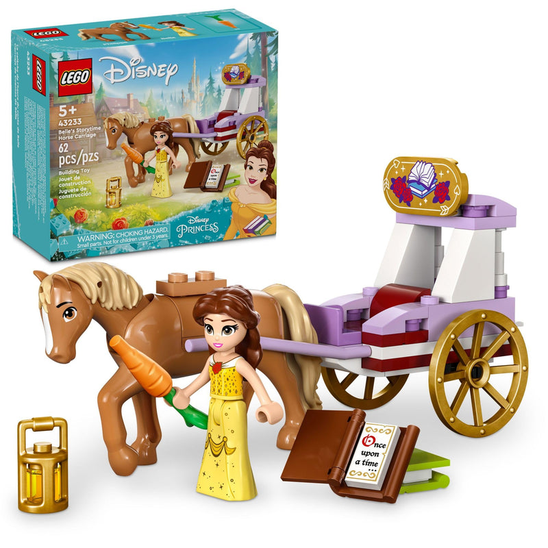 LEGO Disney Princess Belle’s Storytime Horse Carriage and Mini-Doll, Princess Toy for Kids, Disney’s Beauty and The Beast Movie Gift for Girls and Boys Ages 5 and Up, 43233