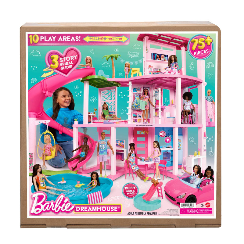 Barbie DreamHouse Doll House Playset with 75 Pieces Including Toy Fu StockCalifornia