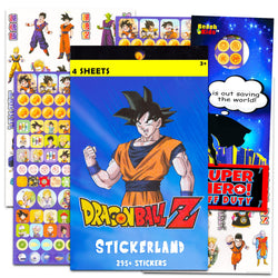 Dragon Ball Z Party Favors Bundle - 295+ Deluxe Dragon Ball Z Stickers Featuring Goku, Gohan, Vegeta, Piccolo, More | Dragon Ball Z Gifts