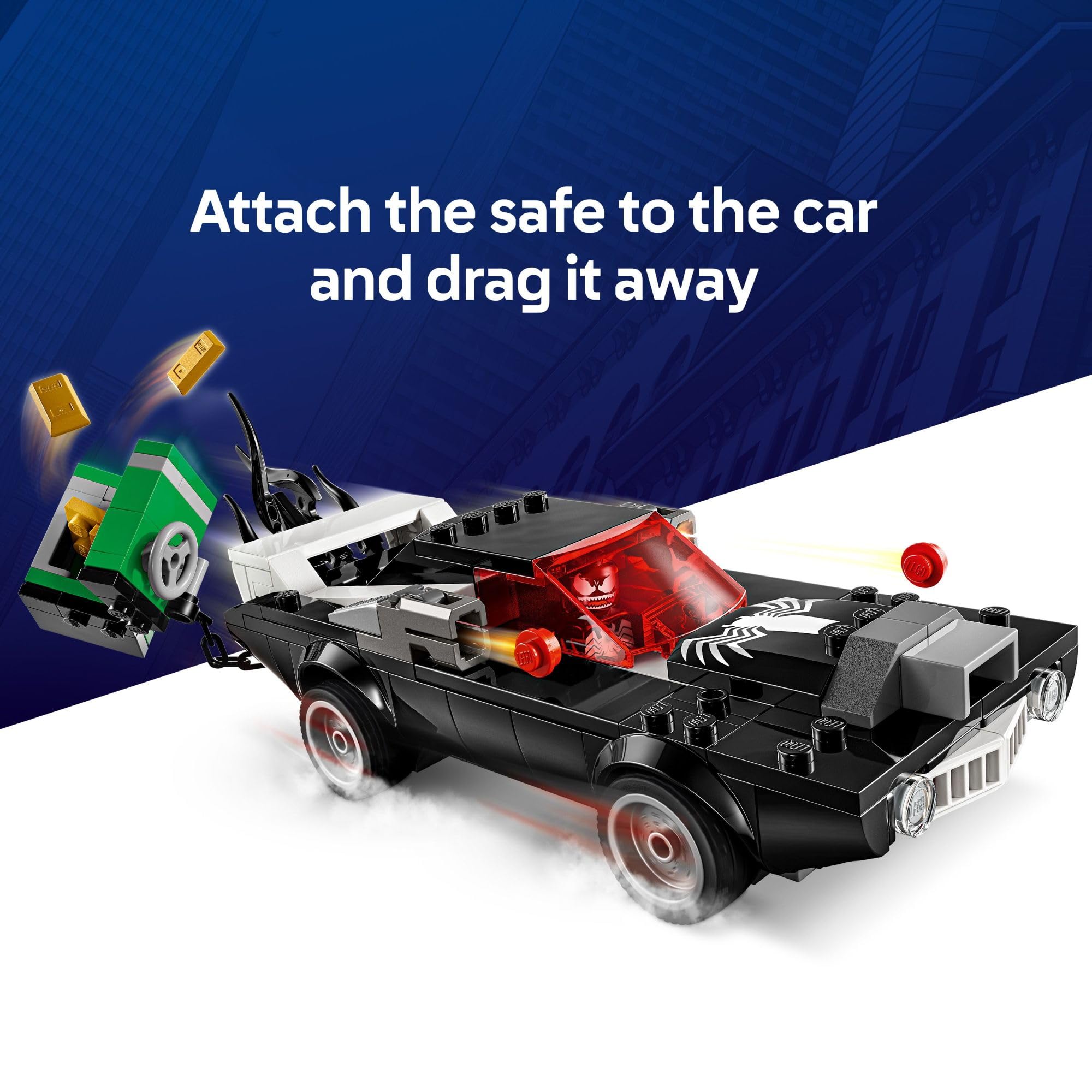 LEGO Marvel Spider-Man vs. Venom Muscle Car Toy - Building Set for Kids, Boys and Girls, Ages 7+ - with Spider-Man, Venom, and Spider-Woman Minifigures - Superhero Gift Idea for Birthday - 76309