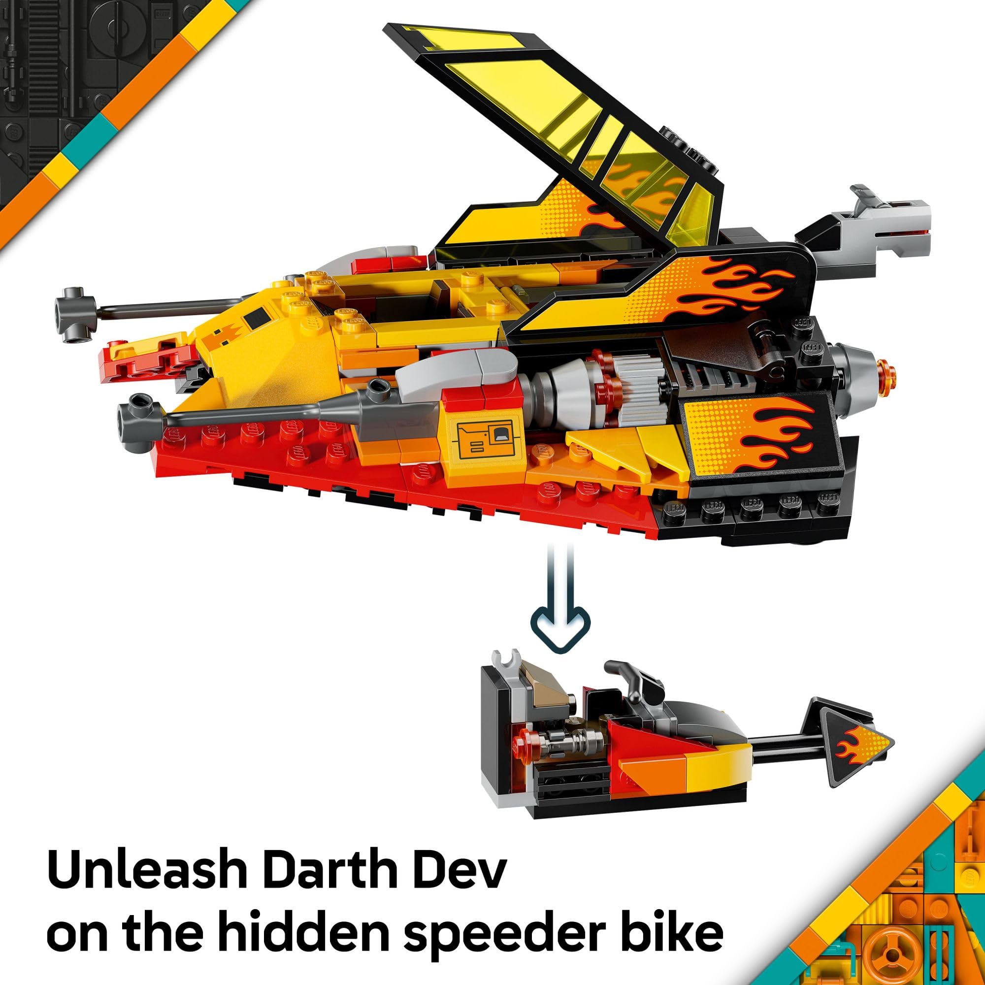 LEGO Star Wars: Rebuild The Galaxy The Force Burner Snowspeeder Building Toy - 2 in 1 Pretend Play Set W/ 3 Minifigures for Kids, Ages 7+ - Collectible Room Decor & Gift Idea for Boys & Girls