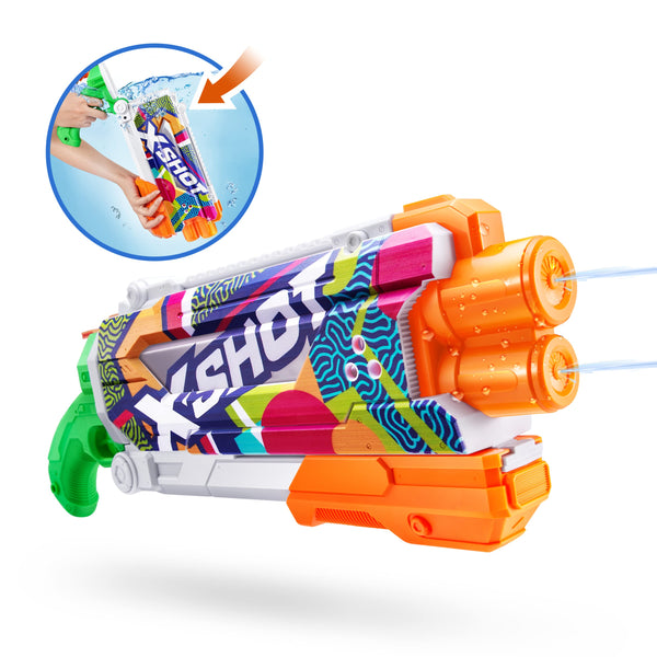 X-Shot Water Fast-Fill Skins Pump Action Water Blaster Ripple Water Camo by ZURU XShot Watergun (Fills with Water in just 1 Second!)