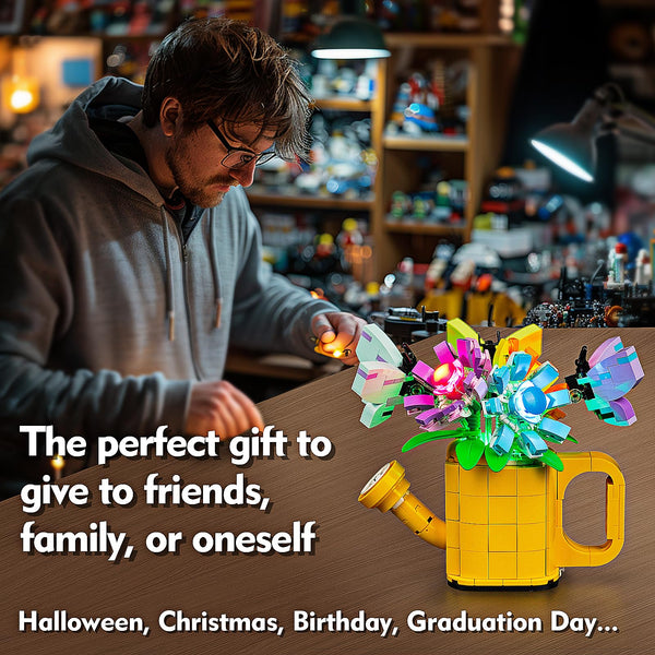 Brickshining LED Lighting Compatible with Lego Creator 3 in 1 Flowers in Watering Can, Light Kit Compatible with Lego 31149, Giving Light to Model, NOT Included The Model Set（Customized Version）