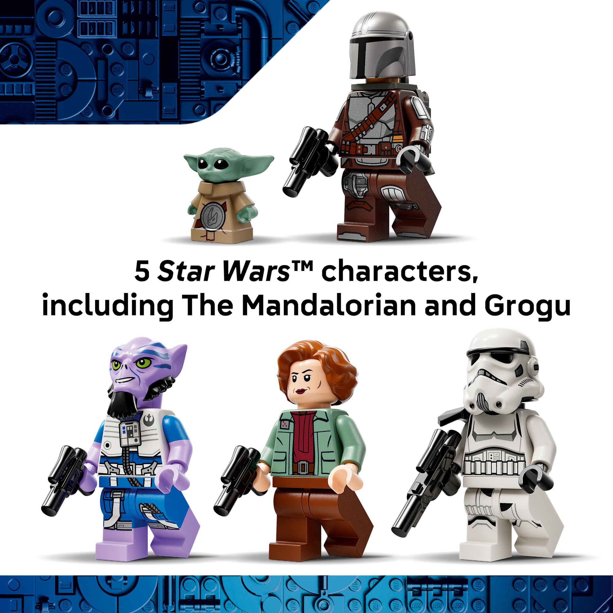 LEGO Star Wars: The Mandalorian and Grogu The Razor Crest Building Toy - Build and Display Set for Boys & Girls, Ages 10+ - Star Wars Gifts for Birthdays & Fans - 75447