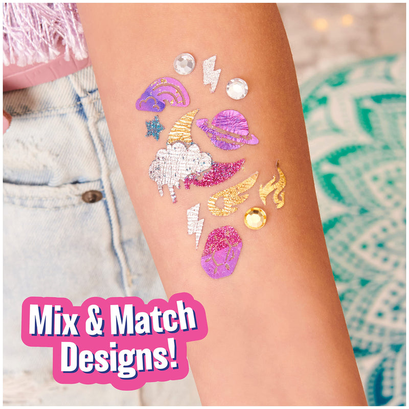 Cool Maker, Shimmer Me Body Art with Roller, 4 Metallic Foils and 180 Designs, Temporary Tattoo Kids Toys for Ages 8 and up