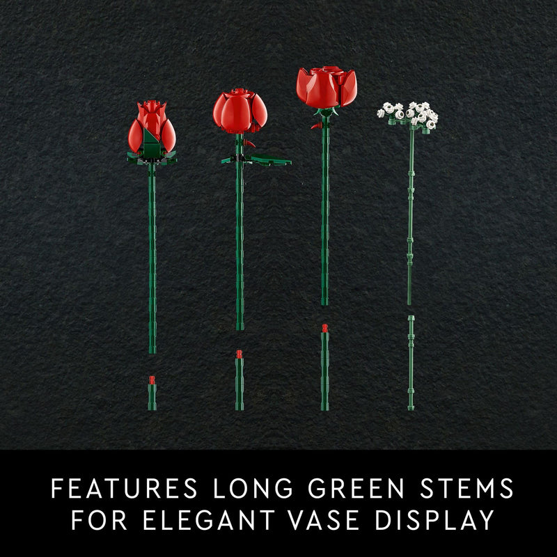 LEGO Icons Bouquet of Roses Building Set - Artificial Flowers for Dinner Table Centerpieces & Decoration, Adults, Ages 18+ - Gift for Christmas for Mom, Dad, & Significant Other - 10328