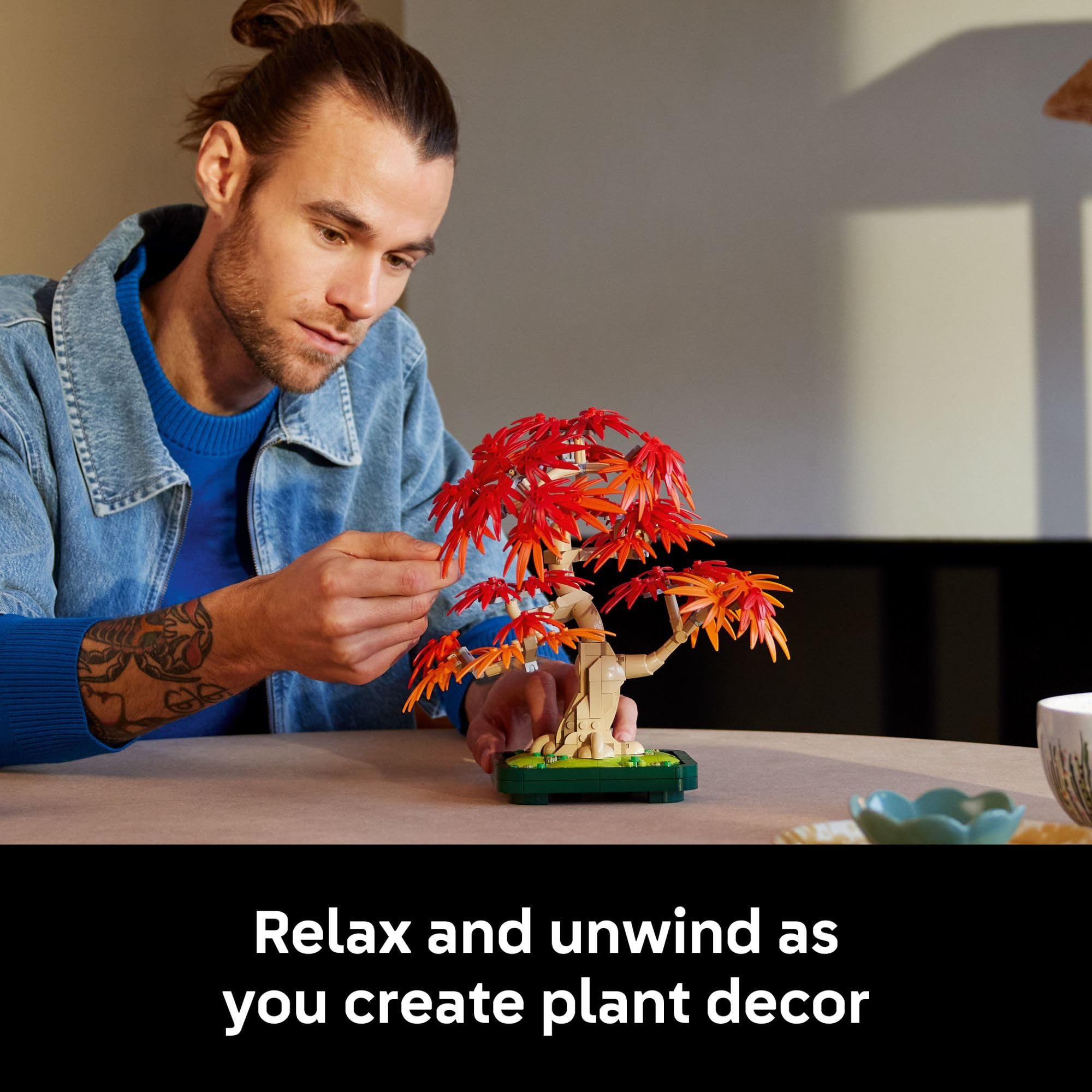LEGO Botanicals Japanese Red Maple Bonsai Tree Building Kit for Adults 18+ - Unique Home Decor DIY for Room or Office