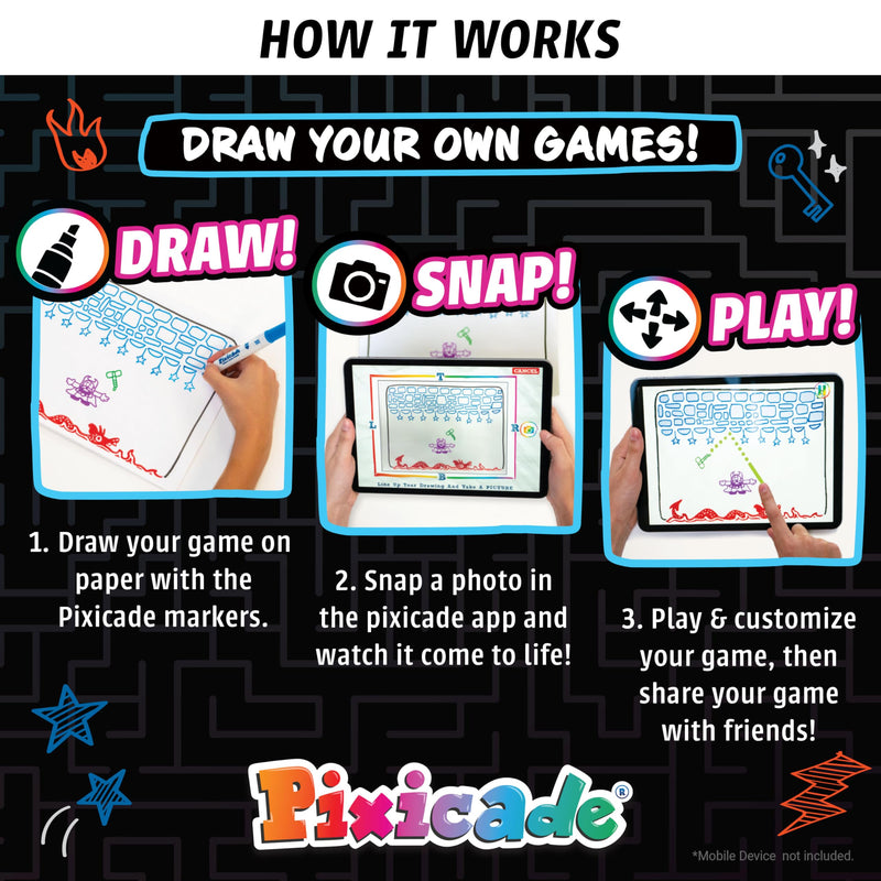 Abacus Brands Pixicade! Turn Drawings Into Playable Video Games! | Doo ...
