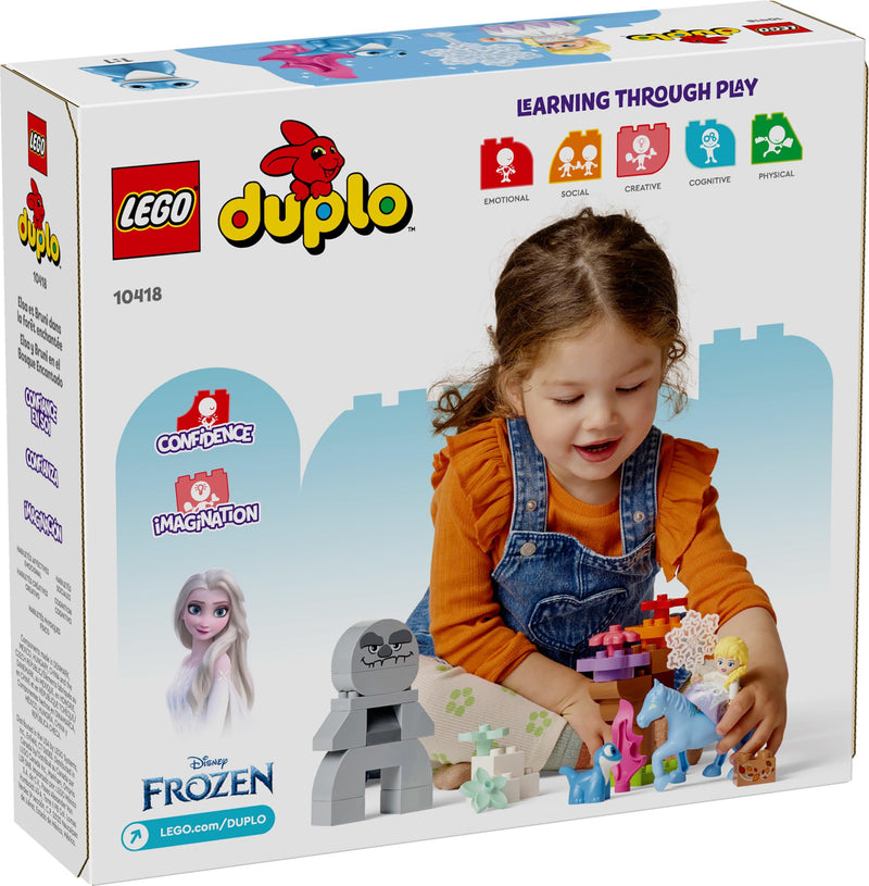 LEGO DUPLO Disney Elsa & Bruni in The Enchanted Forest Frozen Toy - Disney Princess Building Set for Toddlers with Elsa Minifigure - Gift Ideas for Preschool Girls & Boys, Ages 2+ - 10418