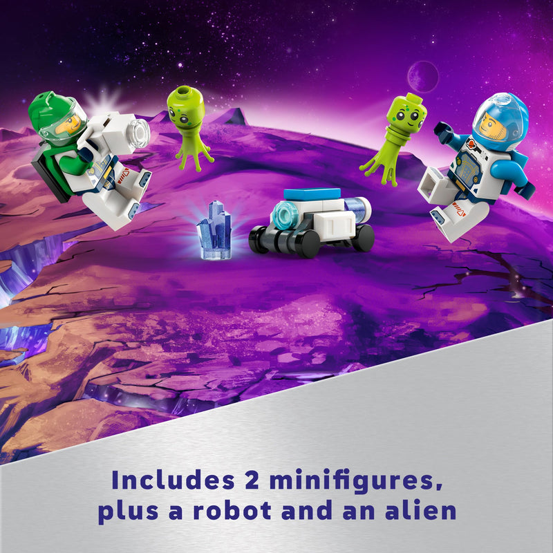 LEGO City Space Explorer Rover and Alien Life Toy, Space Gift for Boys and Girls Ages 6 and Up with 2 Minifigures, Robot and Extraterrestrial Figures, Pretend Play STEM Toy, 60431