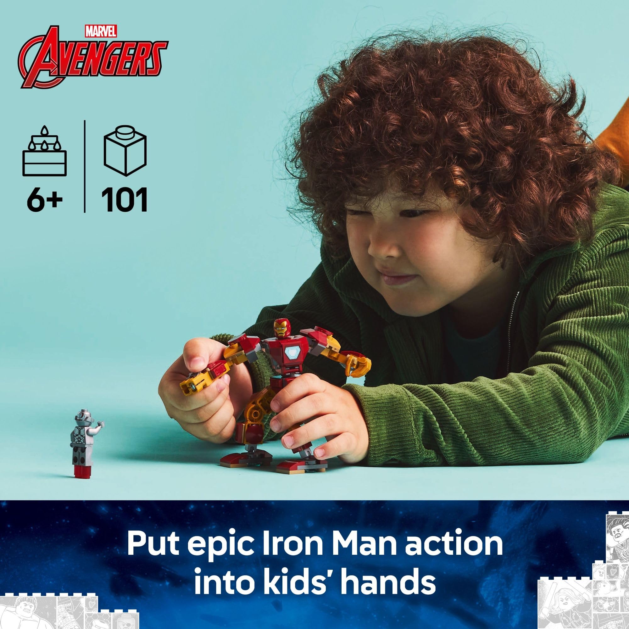 LEGO Marvel Iron Man Mech vs. Ultron Building Toy Set - Iron Man Toy for Kids, Boys and Girls, Ages 6+ - Buildable Action Figure - Superhero Gift for Birthday - 76307