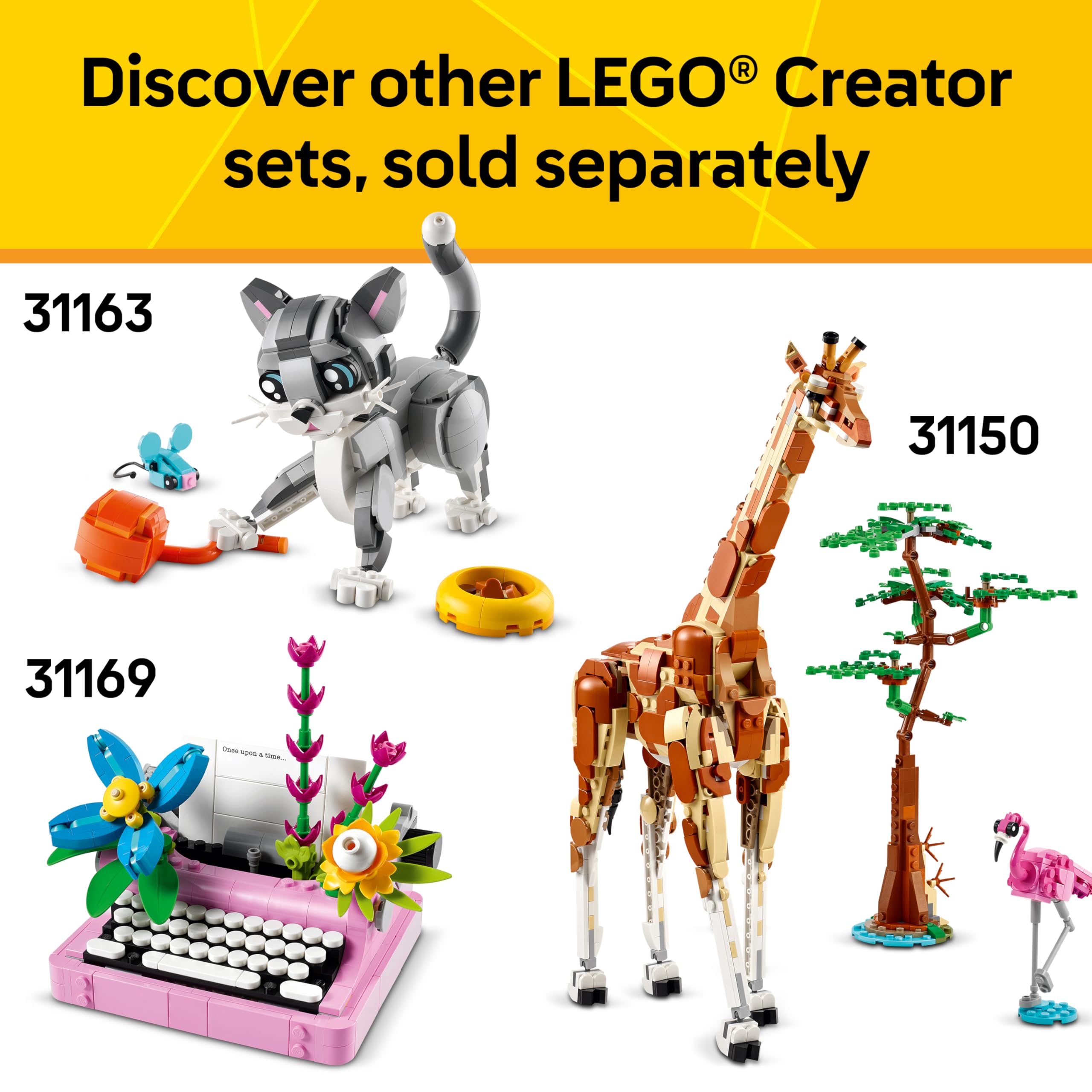 LEGO Creator 3 in 1 Wild Animals Panda Family - Building Toy Kit for Kids with 3 Building Options, Panda, Penguin, or Orca - 8 Year Old Girl & Boy Birthday Gifts